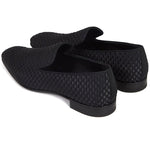Paul Stuart Harrier Woven Slip-On Pump Shoes Black