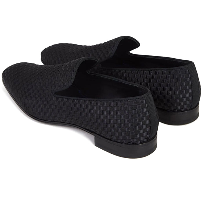 Paul Stuart Harrier Woven Slip-On Pump Shoes Black