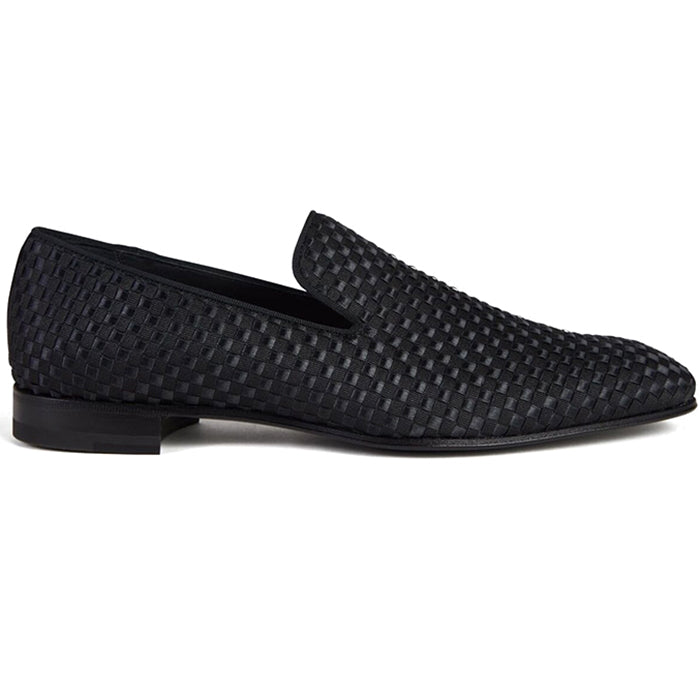 Paul Stuart Harrier Woven Slip-On Pump Shoes Black