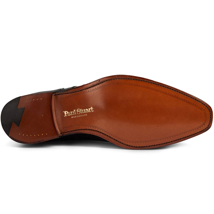 Paul Stuart Hawthorne Double Monk Strap Shoes Black