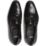 Paul Stuart Heron Formal Sequins Slip On Black