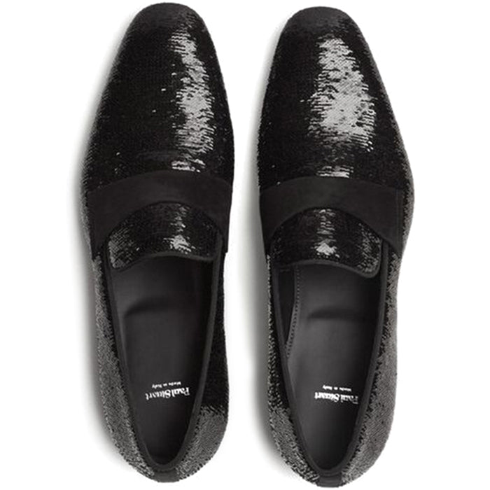 Paul Stuart Heron Formal Sequins Slip On Black