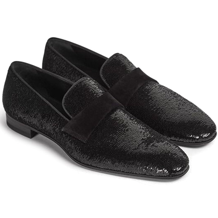 Paul Stuart Heron Formal Sequins Slip On Black