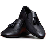 Paul Stuart Hope Leather Slip-On Shoes Black