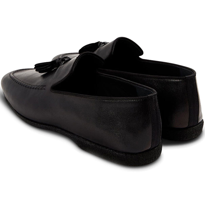 Paul Stuart Hope Leather Slip-On Shoes Black
