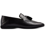 Paul Stuart Hope Leather Slip-On Shoes Black