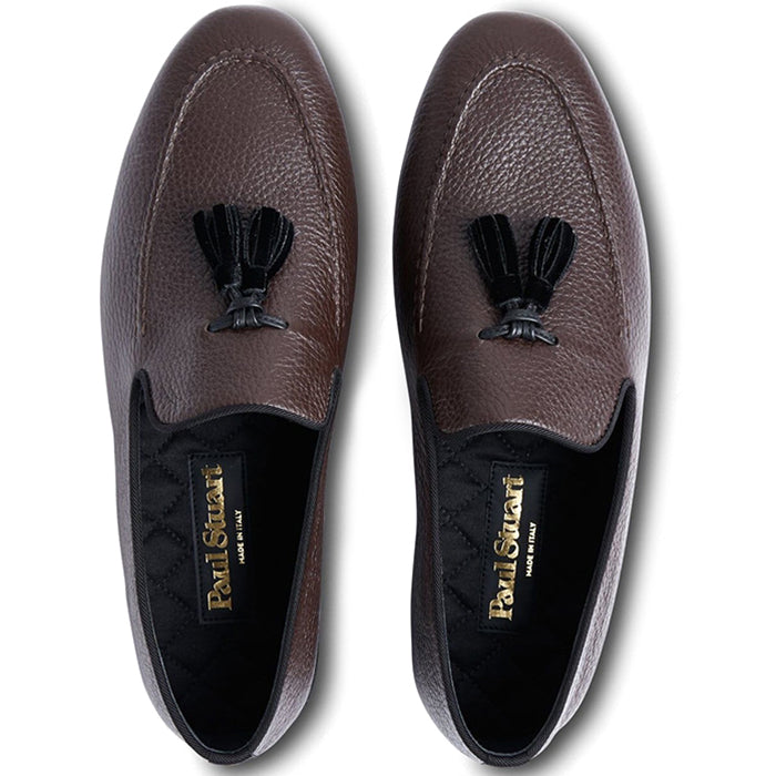 Paul Stuart Hope Leather Slip-On Shoes Brown