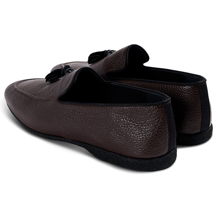 Paul Stuart Hope Leather Slip-On Shoes Brown
