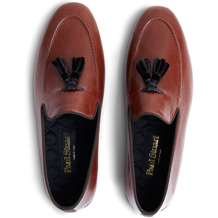 Paul Stuart Hope Leather Slip-On Shoes Light Brown