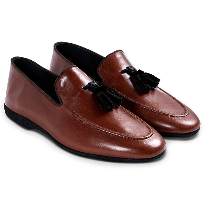 Paul Stuart Hope Leather Slip-On Shoes Light Brown