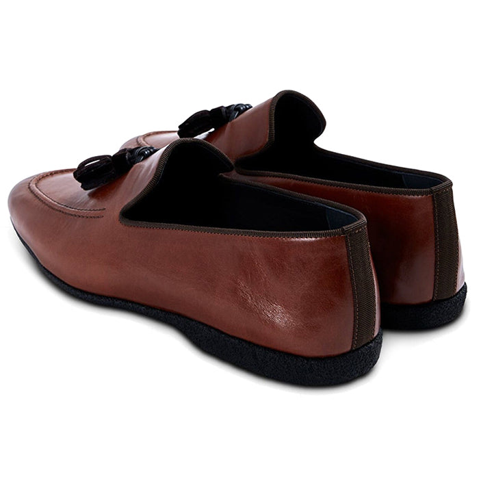 Paul Stuart Hope Leather Slip-On Shoes Light Brown