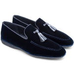 Paul Stuart Hope Velvet Slip-On Blue