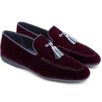 Paul Stuart Hope Velvet Slip-On Dark Wine