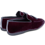 Paul Stuart Hope Velvet Slip-On Dark Wine