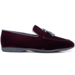 Paul Stuart Hope Velvet Slip-On Dark Wine