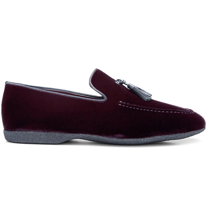 Paul Stuart Hope Velvet Slip-On Dark Wine
