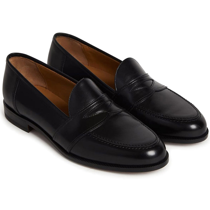 Paul Stuart Lee Calfskin Penny Loafer Black