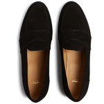 Paul Stuart Lee Suede Penny Loafer Black