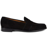 Paul Stuart Lee Suede Penny Loafer Black