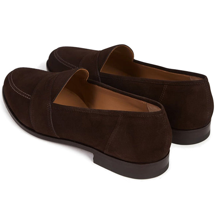 Paul Stuart Lee Suede Penny Loafer Brown