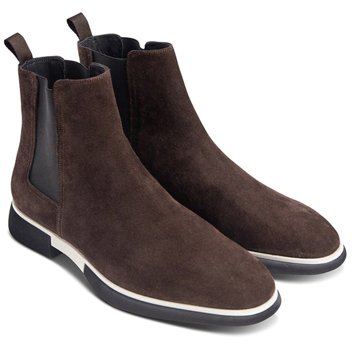 Paul Stuart Mansfield Suede Beetle Boots Dark Brown