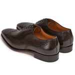 Paul Stuart Milano Calfskin Wing Tip Shoes Grey
