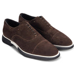 Paul Stuart Montreal Suede Lace-up Bal Oxford Dark Brown