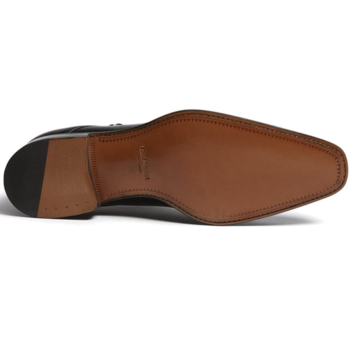 Paul Stuart Monza Double Monk Strap Shoes Black