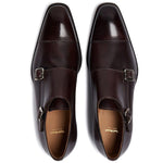 Paul Stuart Monza Double Monk Strap Shoes Cordovan