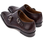 Paul Stuart Monza Double Monk Strap Shoes Cordovan