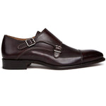 Paul Stuart Monza Double Monk Strap Shoes Cordovan