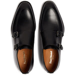 Paul Stuart Morgan Double Monk Strap Shoes Black