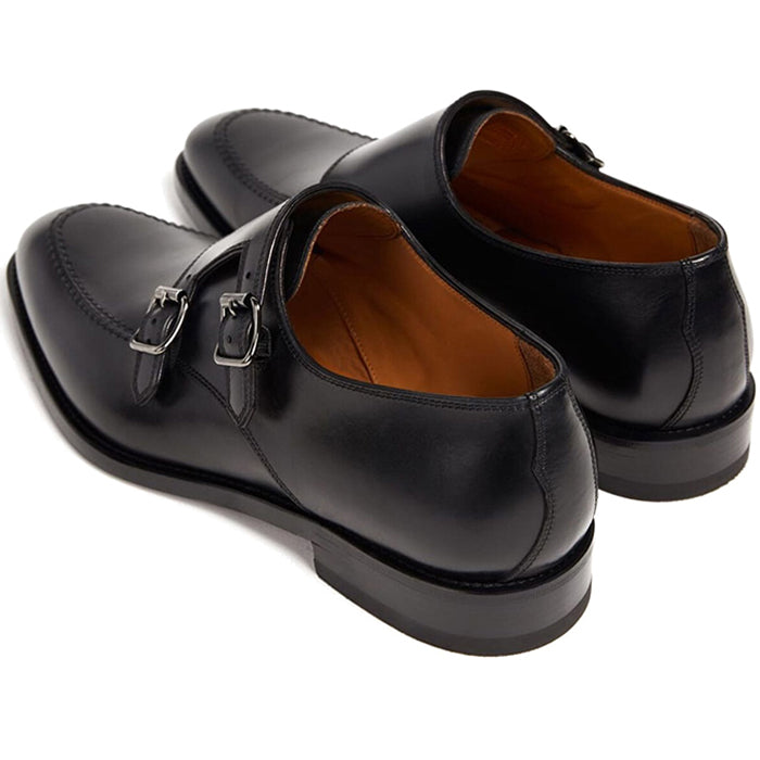 Paul Stuart Morgan Double Monk Strap Shoes Black