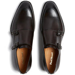 Paul Stuart Morgan Double Monk Strap Shoes Ebony