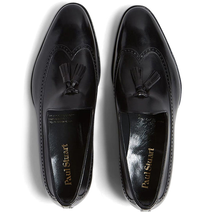 Paul Stuart Nabil Wing Tip Tassel Loafer Black