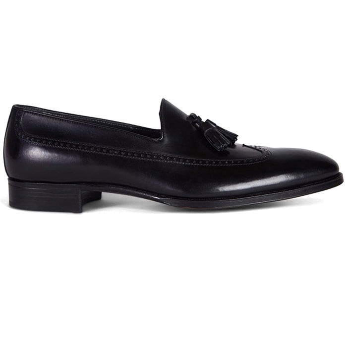 Paul Stuart Nabil Wing Tip Tassel Loafer Black