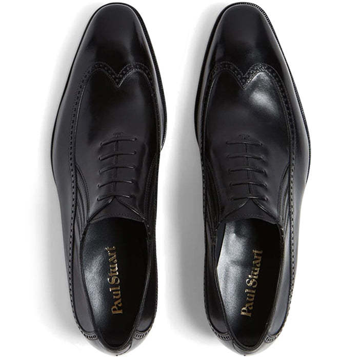 Paul Stuart Norwell Wing Tip Hidden Gorge Shoes Black