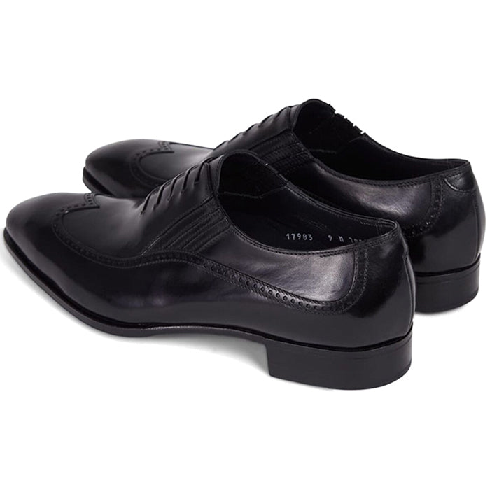 Paul Stuart Norwell Wing Tip Hidden Gorge Shoes Black