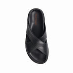 Paul Stuart Punta Leather Sandals Black