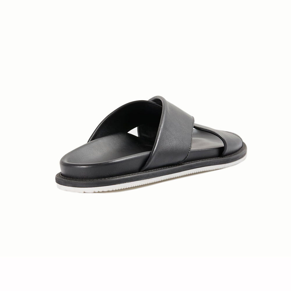 Paul Stuart Punta Leather Sandals Black