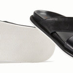 Paul Stuart Punta Leather Sandals Black