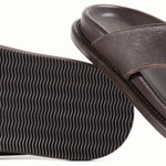Paul Stuart Punta Leather Sandals Dark Brown
