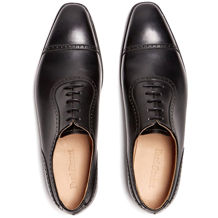 Paul Stuart The Westbourne Cap Toe Shoes Black
