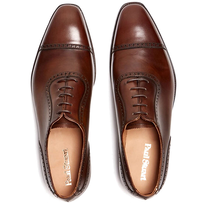 Paul Stuart The Westfield Cap Toe Lace-up Shoes Brown
