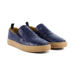 Corrente by Pelle Line Grafton P0002 Ostrich Fashion Loafers Navy