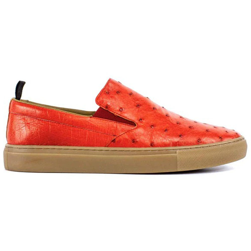 Corrente by Pelle Line Grafton P00021 Ostrich Fashion Loafers Tile