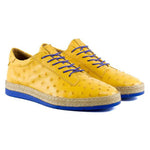 Corrente by Pelle Line Monacro P0001 Ostrich Fashion Sneakers Yellow