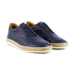 Corrente by Pelle Line Monacro P00012 Ostrich Fashion Sneakers Navy