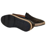 Corrente by Pelle Line San Remo P00031 Ostrich Fashion Loafers Black