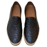 Corrente by Pelle Line San Remo P00031 Ostrich Fashion Loafers Black